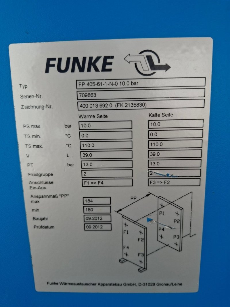 Funke Plattenwärmetauscher FP405-61-1-N-0