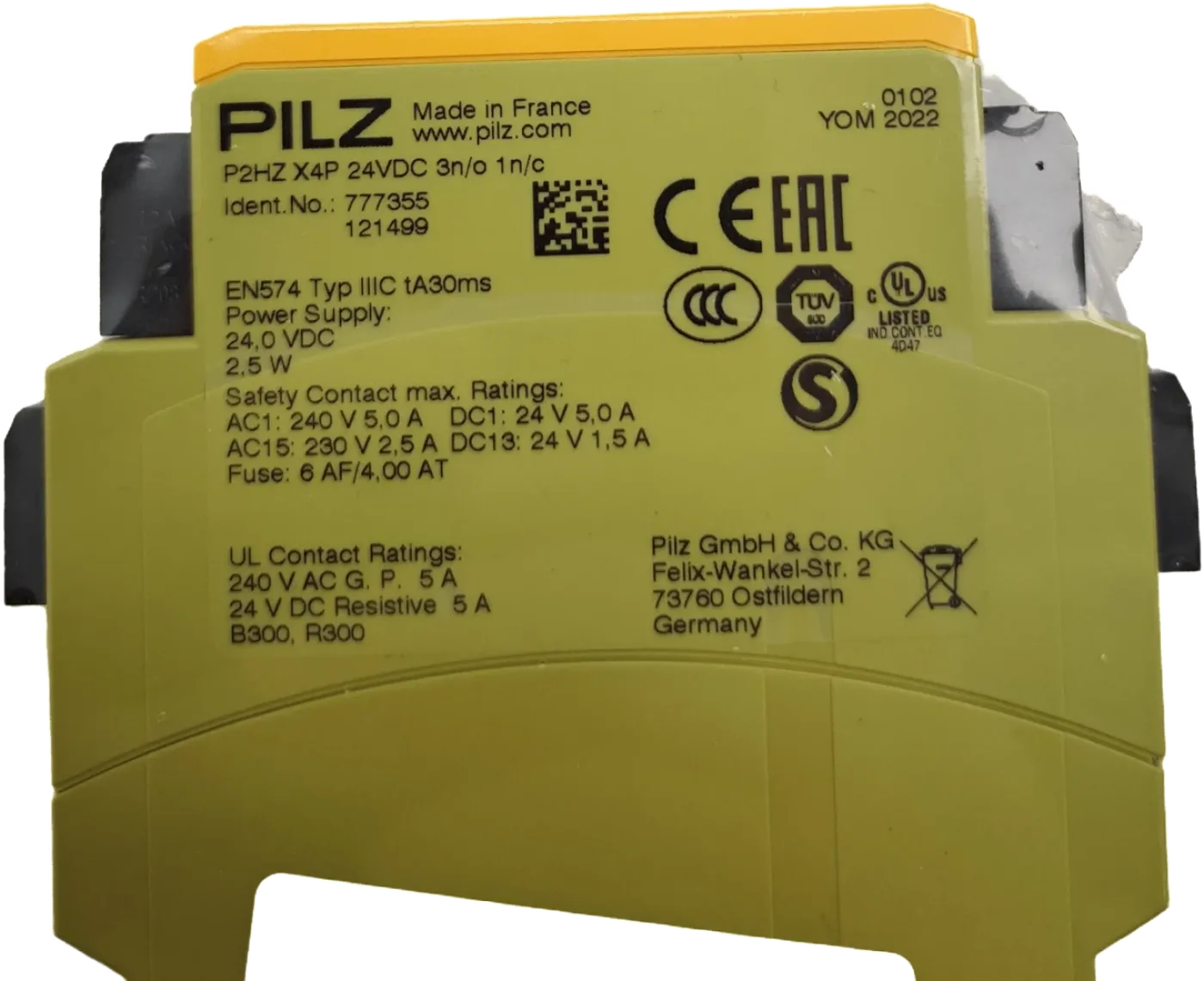 Pilz Sicherheitsschaltgerät P2HZ X4P 24VDC 3n/o 1n/c - 3