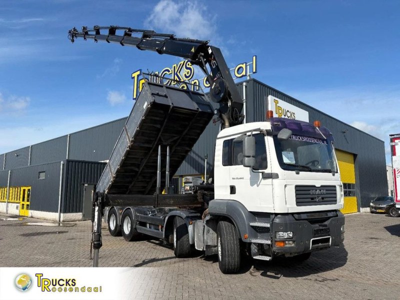 MAN Tga 35.440 + Hiab 322 E-7 Hipro + Tipper + 8X4 + Remote