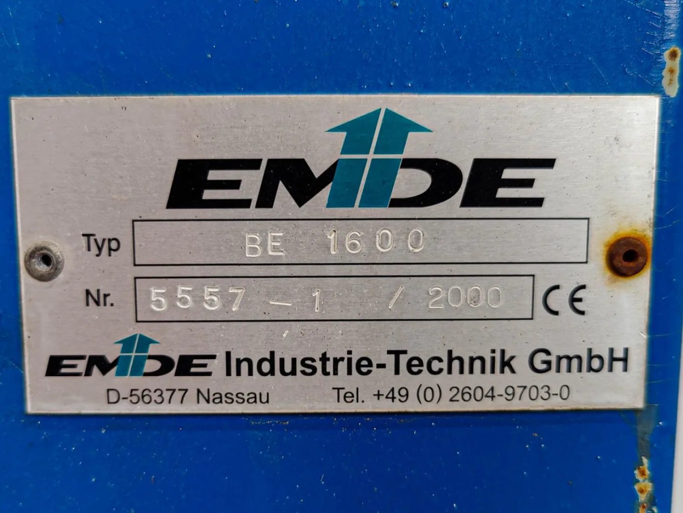 Emde Nassau BE 1600 - Bag dump station - 3