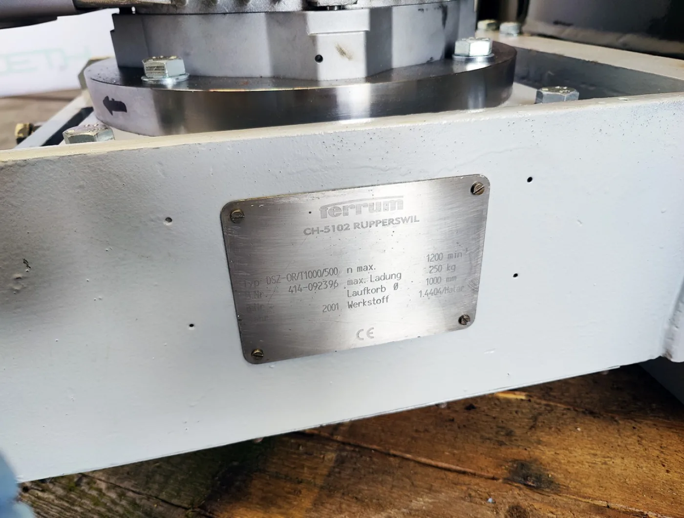 Ferrum DSZ-OR/T 1000/500 - Basket centrifuge - 8