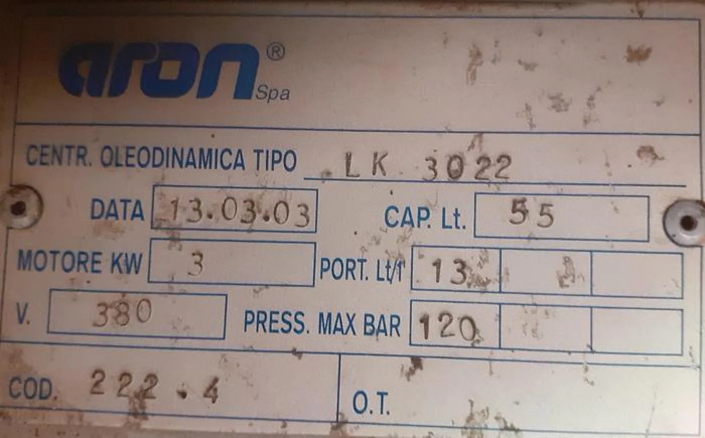 Grupo hidráulico ARON LK 3022 - 3
