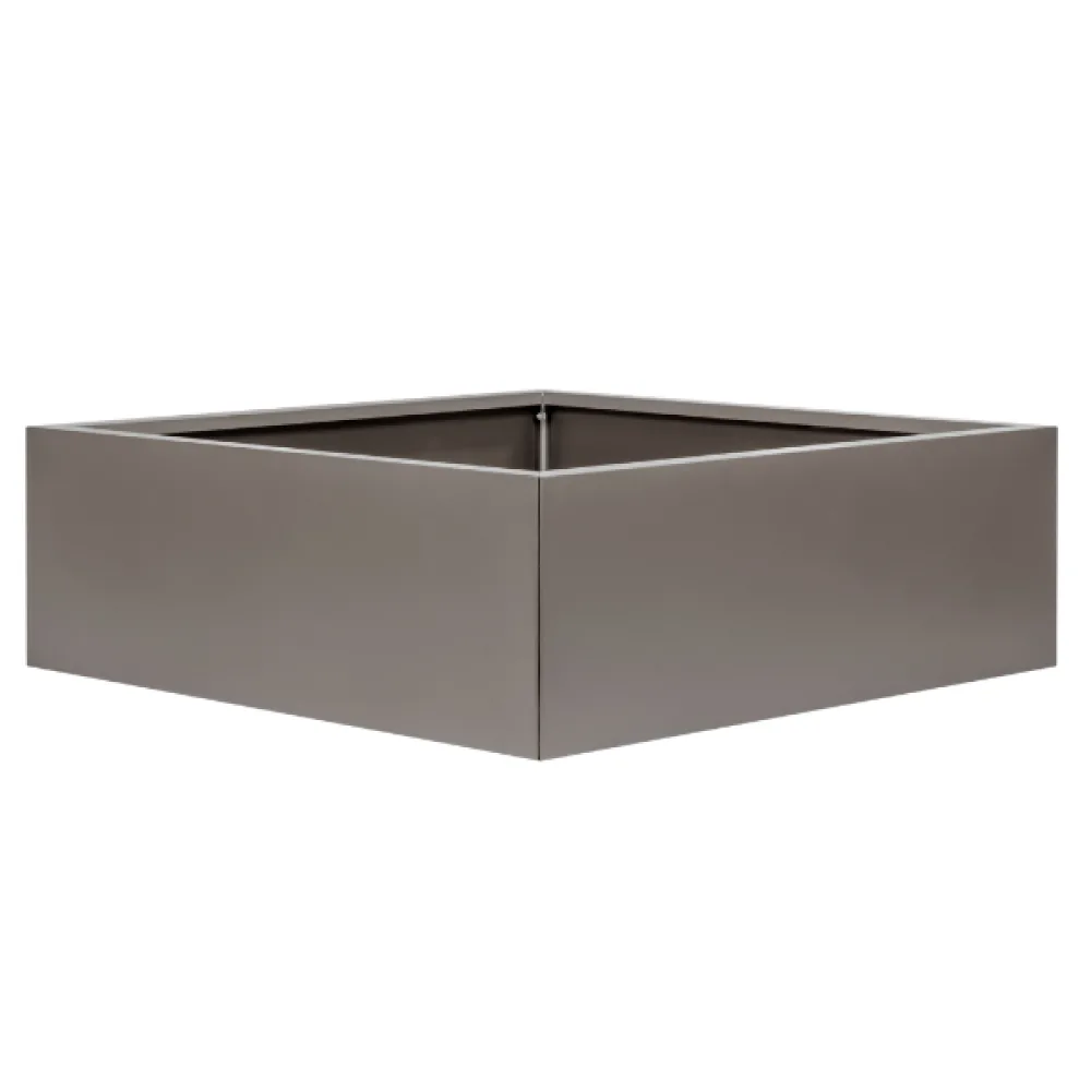 Bloembak Vlak Taupe - 40 cm hoog