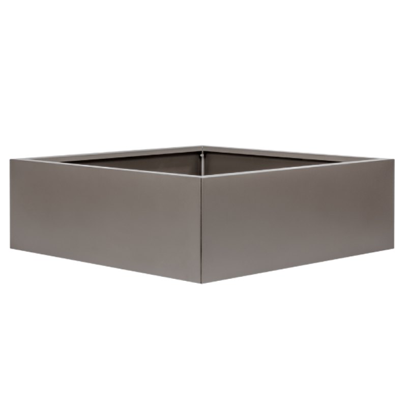Bloembak Vlak Taupe - 40 cm hoog