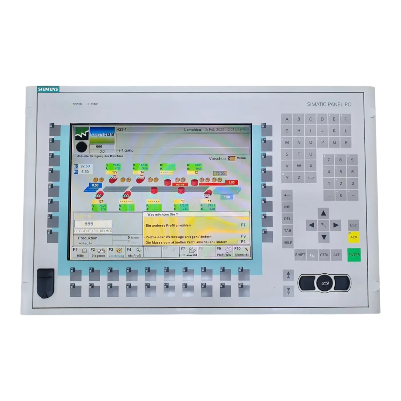 WEINIG Unimat Hydromat Unicontrol Siemens Simatic Panel PC 670 | Art.-Nr. 6AV7723-1AA40-0AC0 (panel pc)) - 1