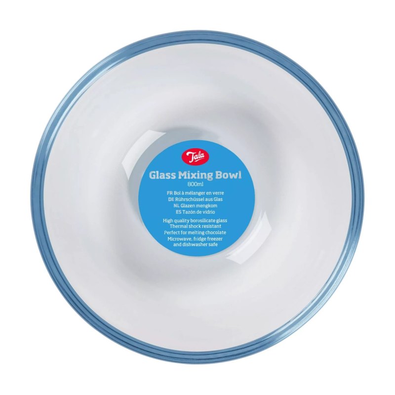 Tala Borosilicate Glass Mixing Bowl 15x8.1cm 800ml - islandcatering