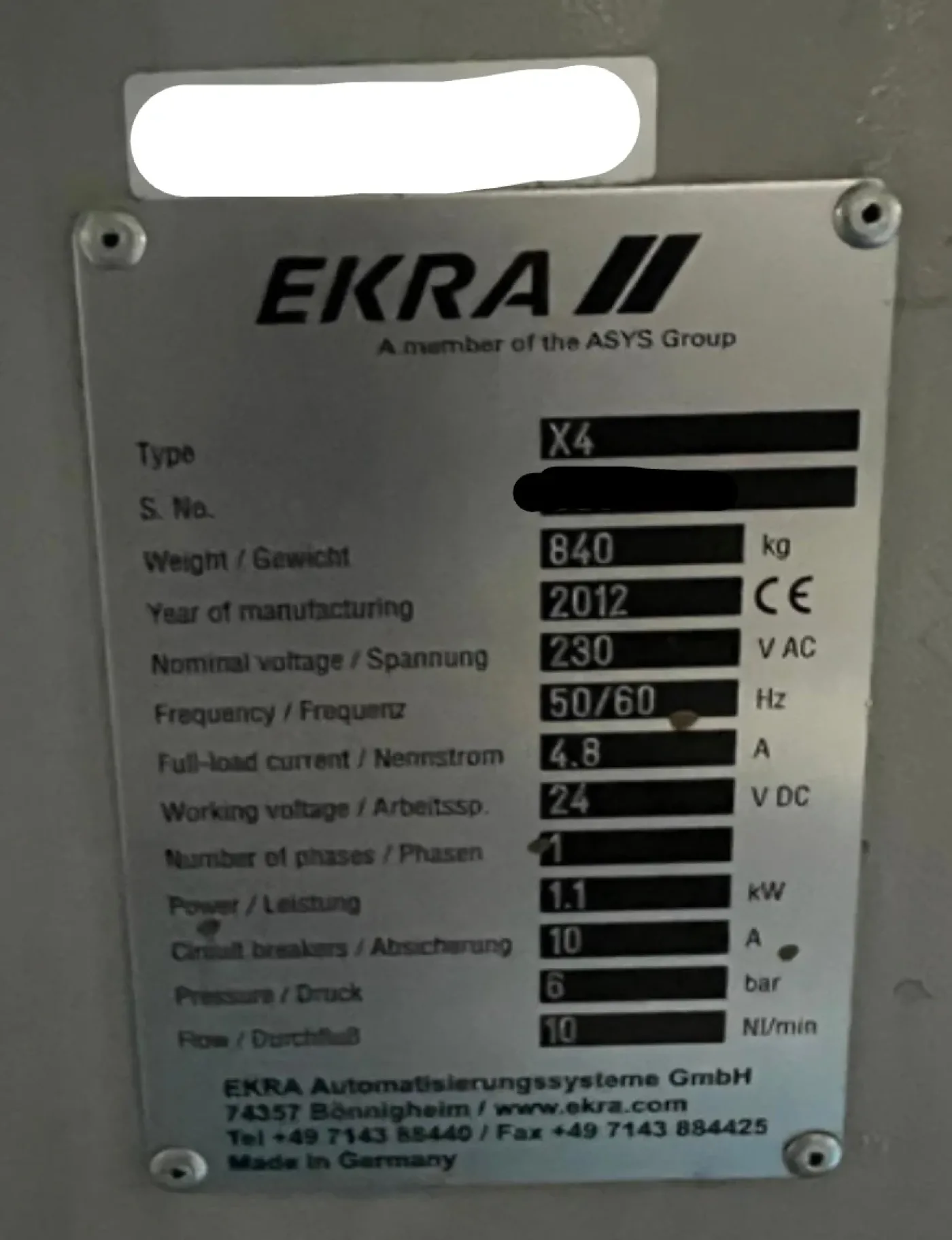 EKRA X4 Professional, vintage 2012 - 2