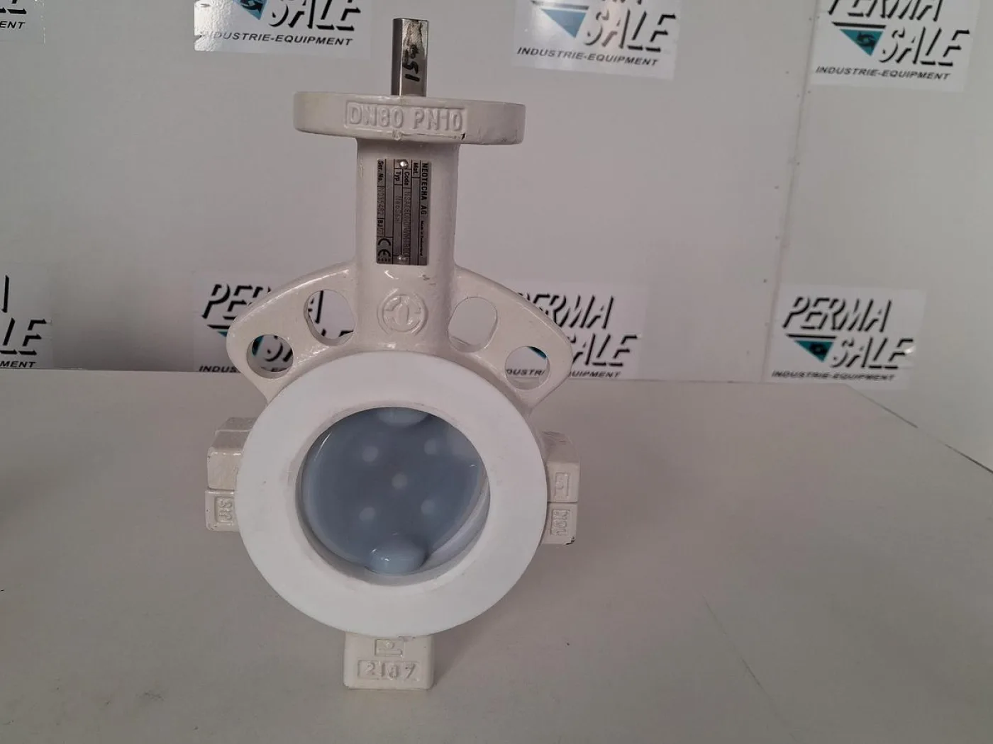 Neotecha NeoSeal DN80 PFA Lined Butterfly Valve - 1