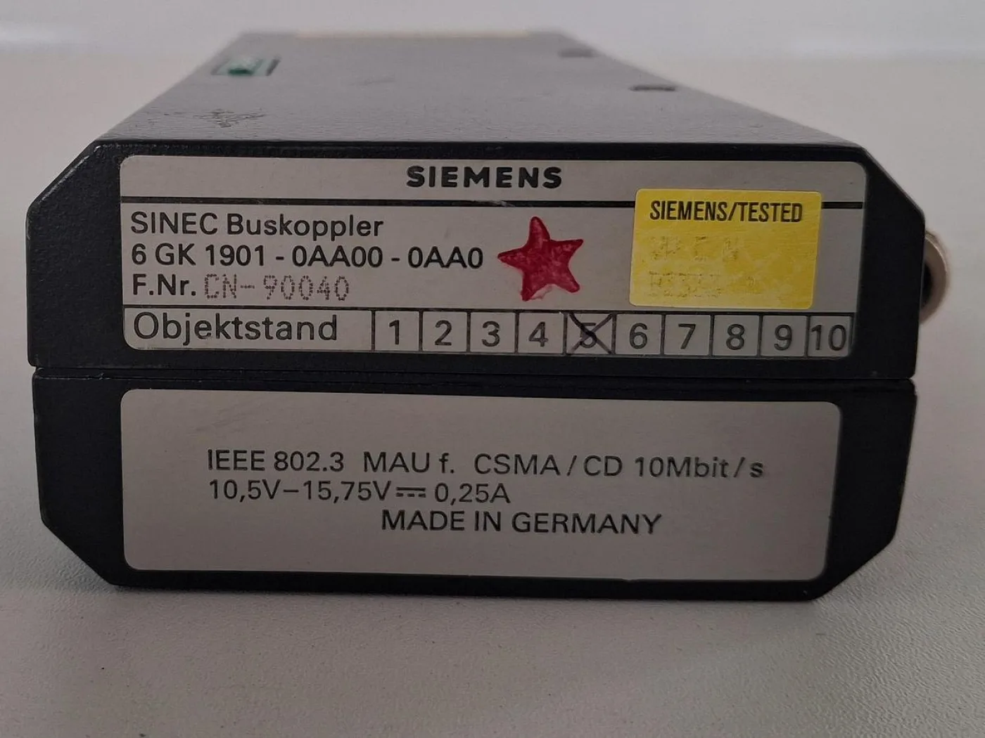 Siemens SINEC Buskoppler 6GK1901-0AA00-0AA0 - 7