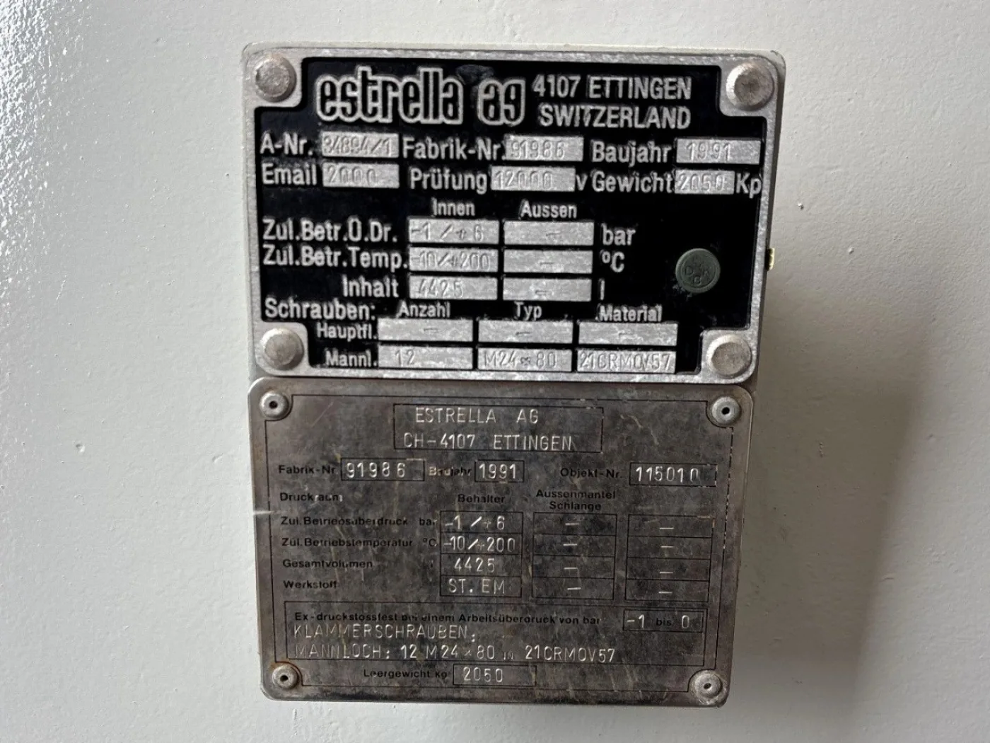 Estrella 4000 l - Pressure vessel - 1