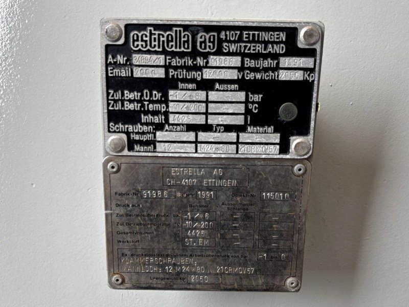Estrella 4000 l - Pressure vessel