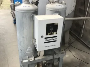 USED ATLAS COPCO CD100 & CD60 COMPRESSOR WITH IRON TANK 4,000 LITERS