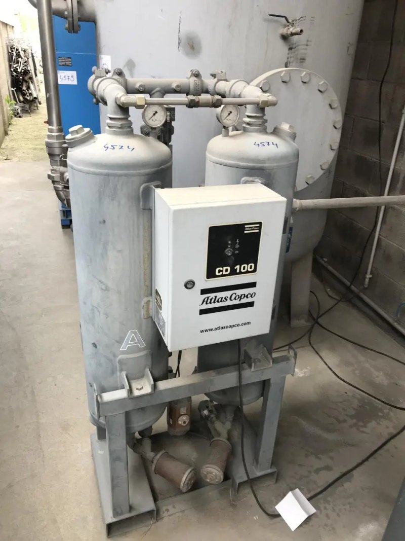 USED ATLAS COPCO CD100 & CD60 COMPRESSOR WITH IRON TANK 4,000 LITERS