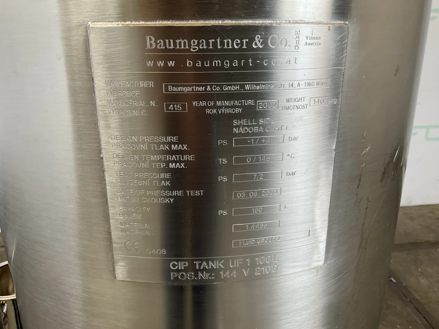 Baumgartner 100 L - Pressure vessel - 7