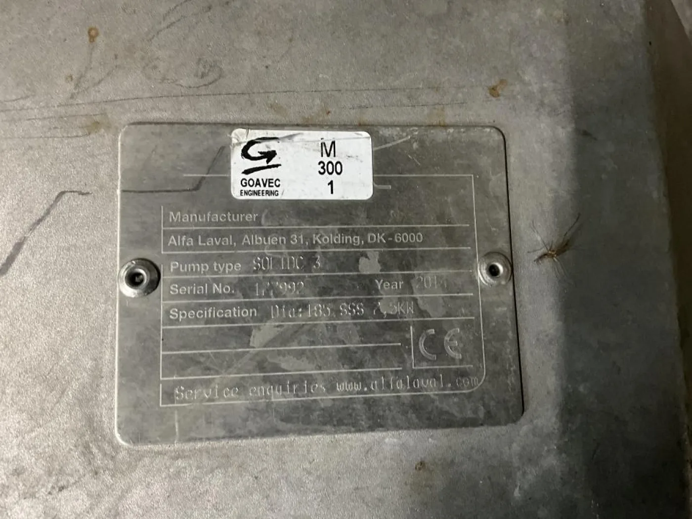 2014 Alfa Laval Alfa Laval SOLIDC-3 Stainless Steel Contact Parts Volute Centrifugal Pump - 1