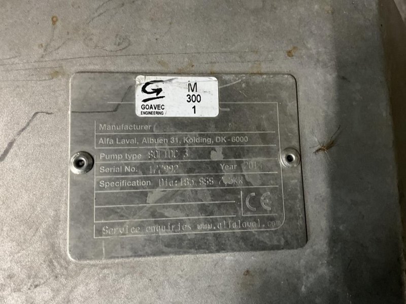 2014 Alfa Laval Alfa Laval SOLIDC-3 Stainless Steel Contact Parts Volute Centrifugal Pump