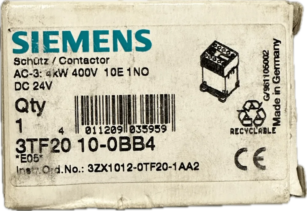 Siemens Schütz, Baugröße 00 3TF2010-0BB4