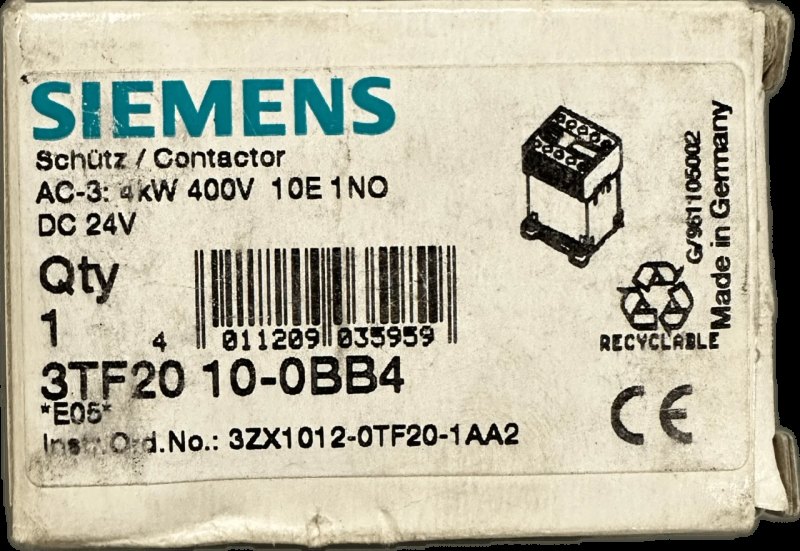 Siemens Schütz, Baugröße 00 3TF2010-0BB4