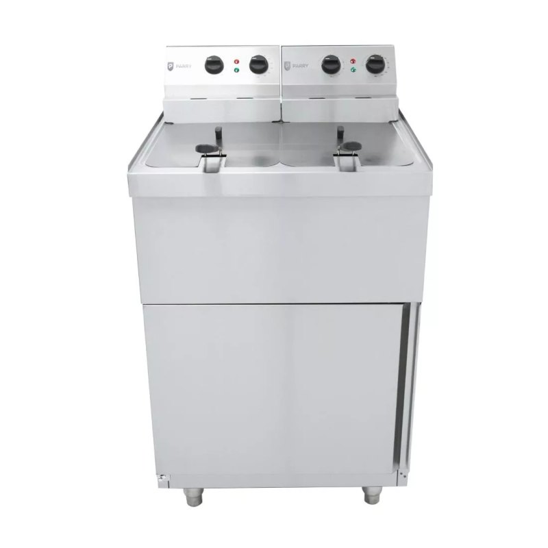 Parry Twin Tank Twin Basket Free Standing Electric Fryer NPDPF6 - islandcatering