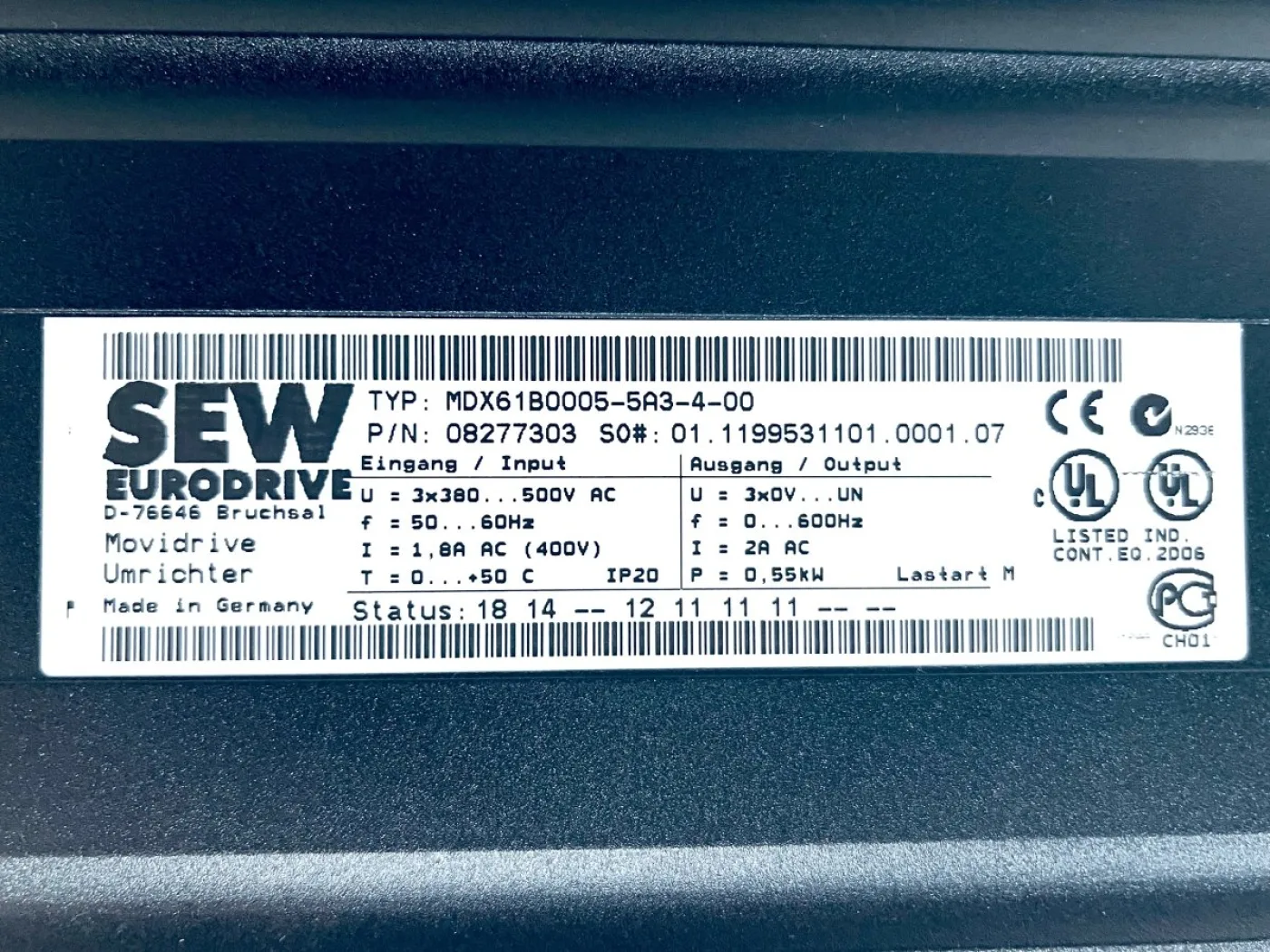 SEW Eurodrive Movidrive Umrichter MDX61B0005-5A3-4-00 mit BW090-P52B - 3