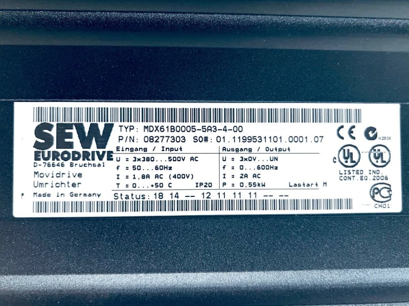 SEW Eurodrive Movidrive Umrichter MDX61B0005-5A3-4-00 mit BW090-P52B