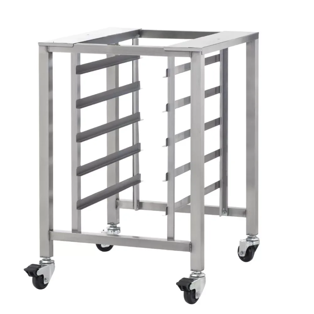 TurboFan Stainless Steel Oven Stand with Castors and Swivel Lock SK33 - islandcatering