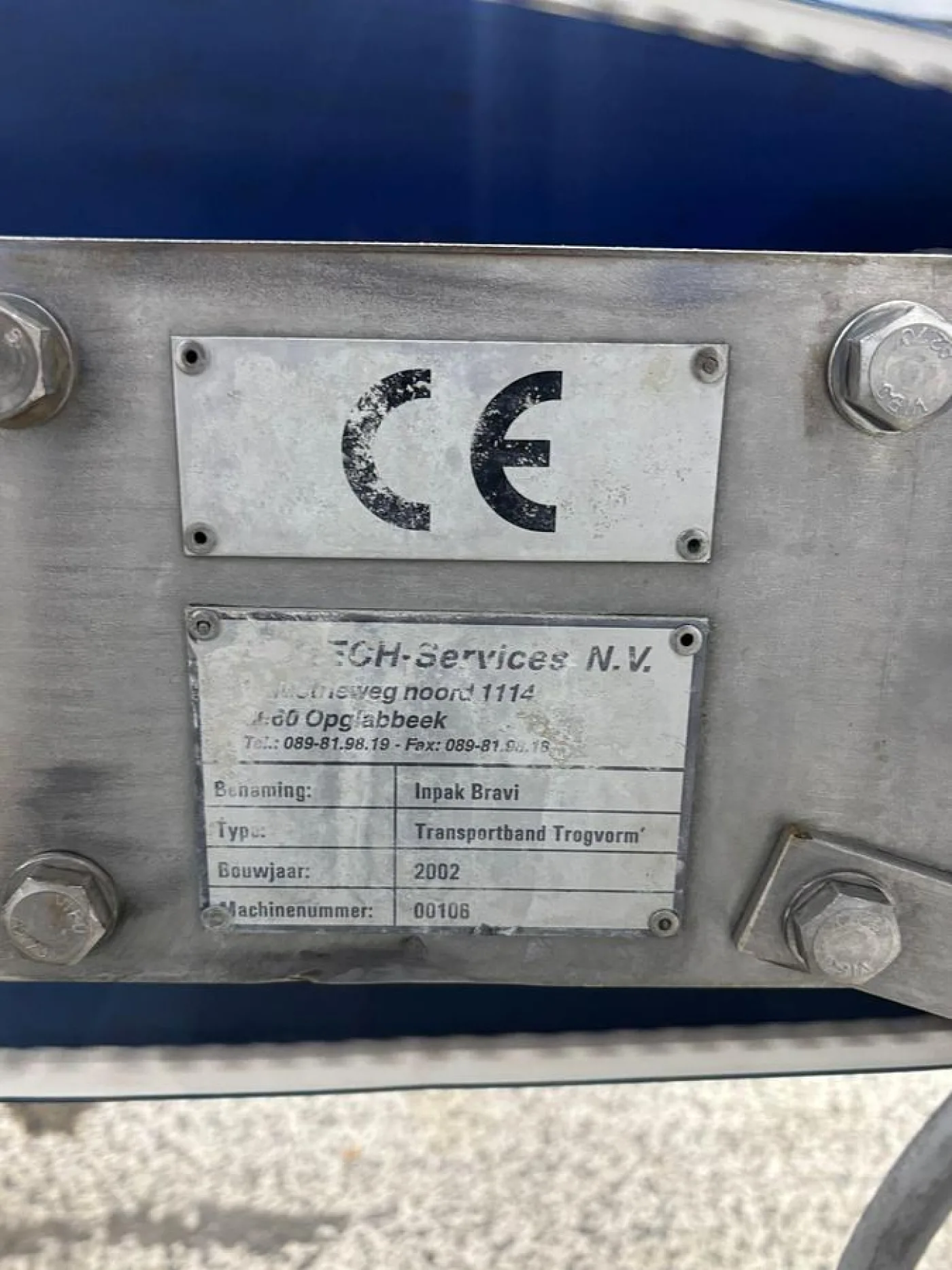2002 Inpak Bravi Transportband, Trogvorm - 7