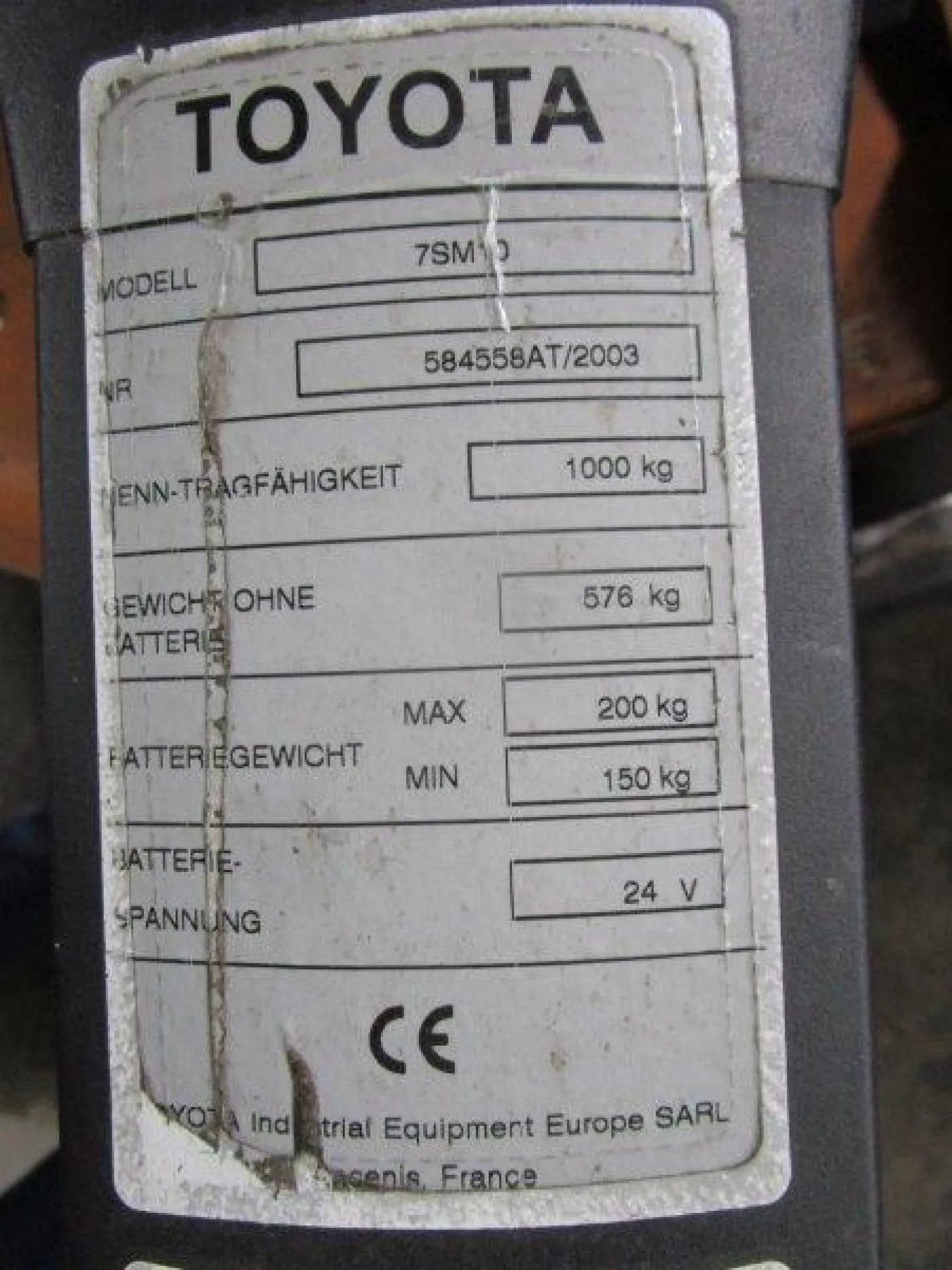 7 SM 10 / 24 V TOYOTA 2003 - 6