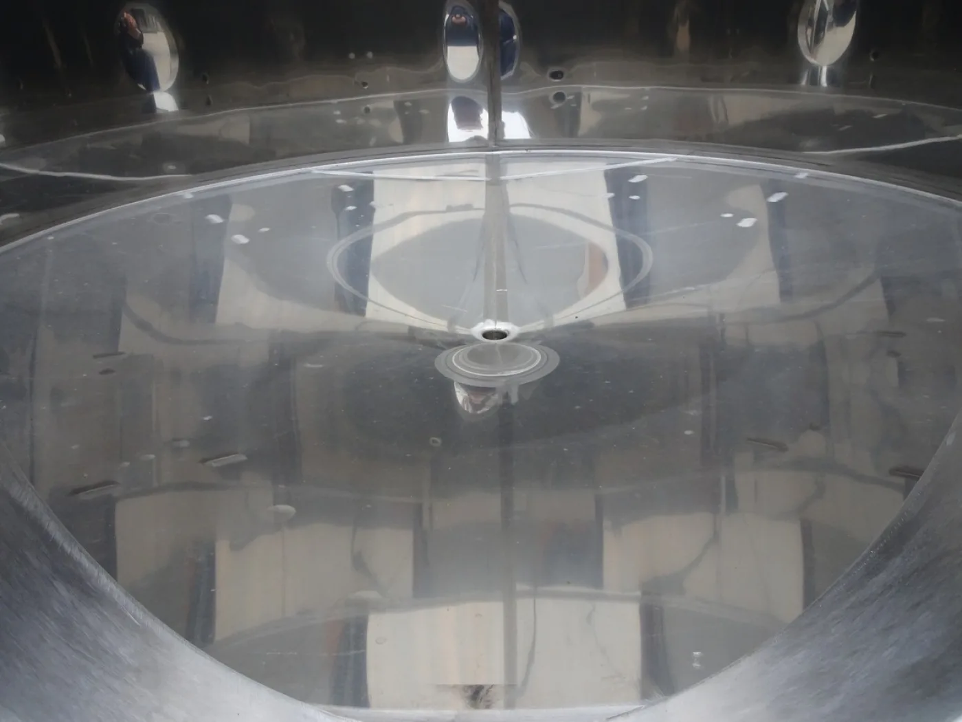 STAINLESS STEEL TANKS CAPACITY LITERS 5000 PNEUMATIC FLOATING LID CONICAL BOTTOM NEW EQUIPMENT - 8