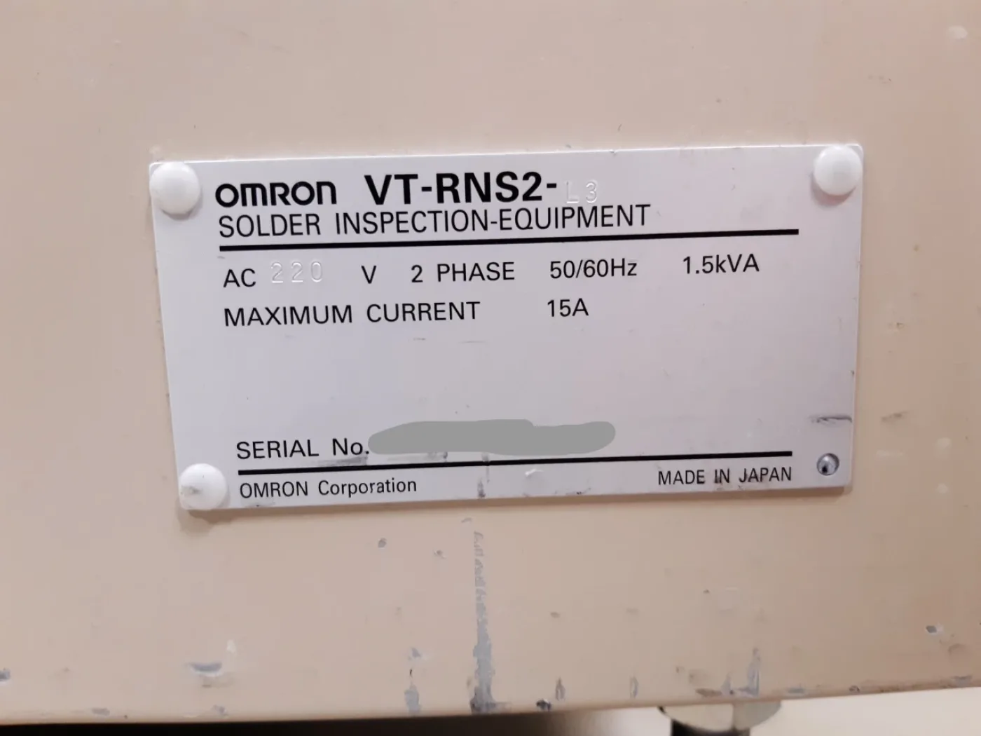 Omron VT-RNS2, AOI, vintage 2013, operational - 3