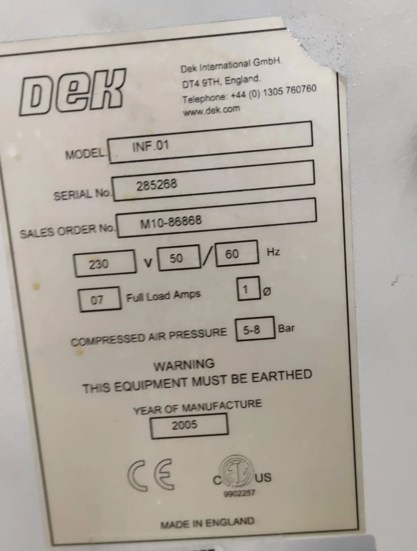 DEK INF.01, vintage 2005 - 1