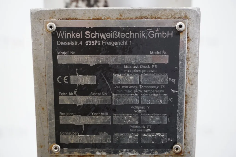 Winkel W-BF-1-2-DN80-SS - Candle filter