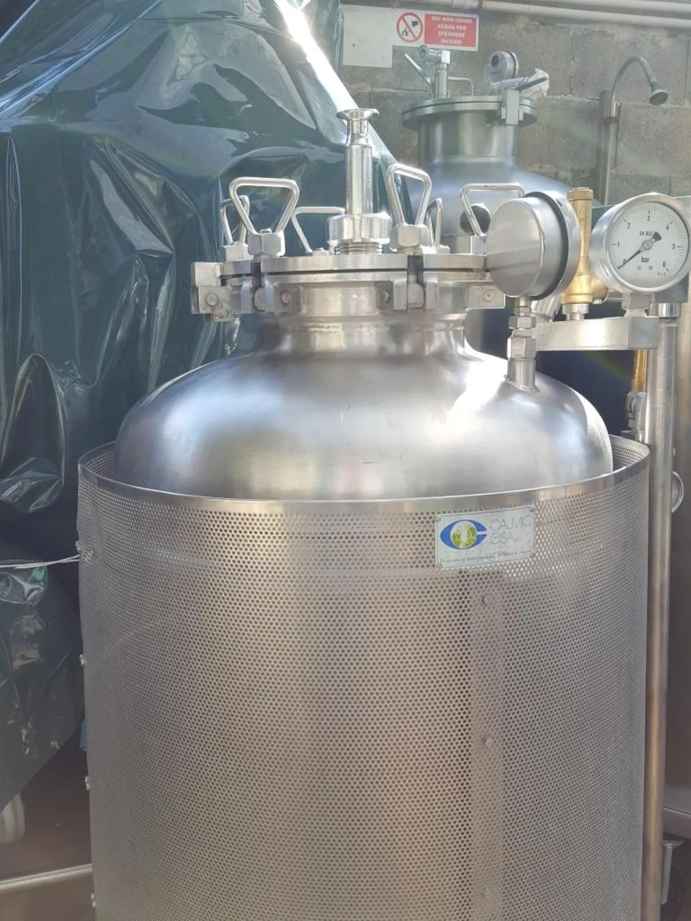 SERBATOIO INOX CARRELLATO – CALMIC CISA MOD. 200 L - 5