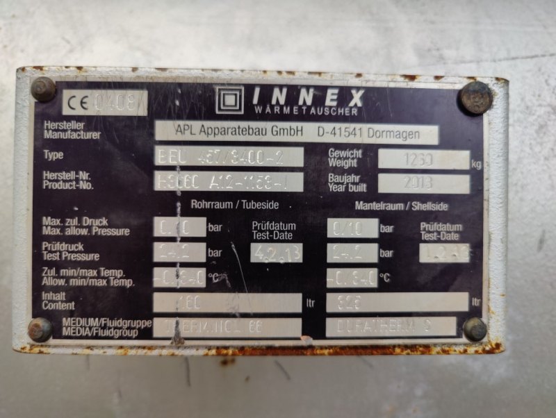 APL Apparatebau BEU 457/3400-2 - Shell and tube heat exchanger