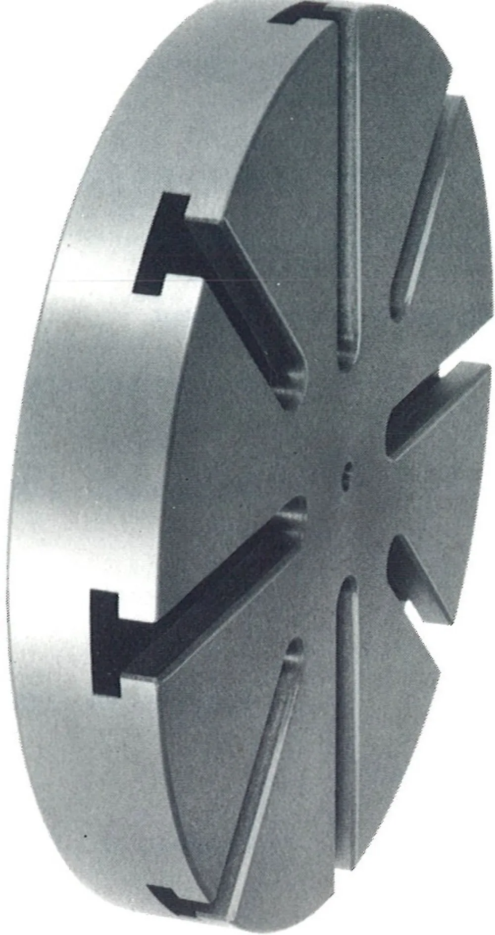 PLATEAU "SCHAUBLIN" Ø200 mm à 8 rainures T radiales de 11 mm