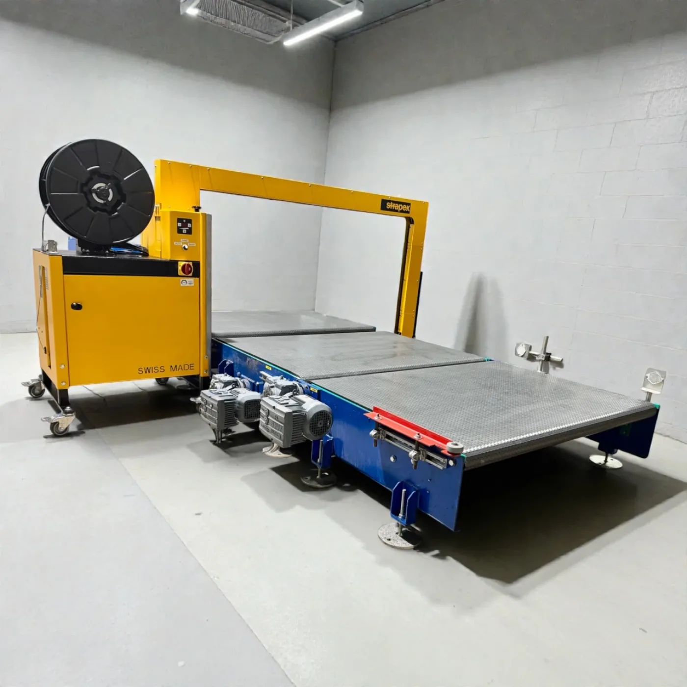 Strapex SMG 65 automatische Umreifungsanlage mit Fördertechnik und modularen Gliederbandförderanlage Art.-Nr. 745.200.311 - 2