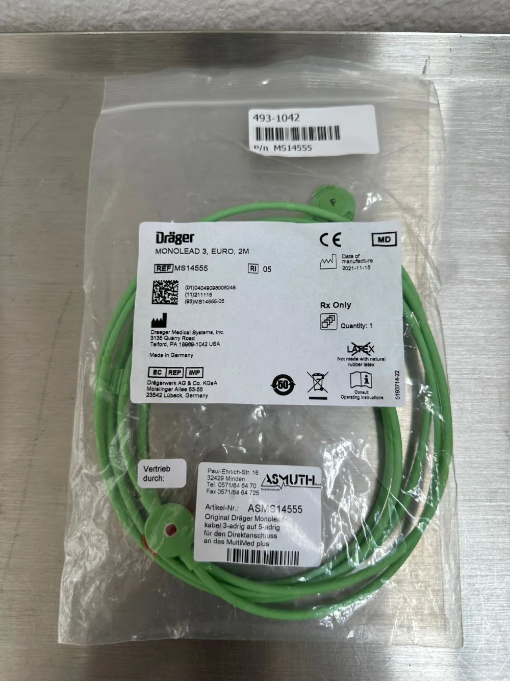 Dräger Monolead 3 MS14555 EKG-Patientenkabel