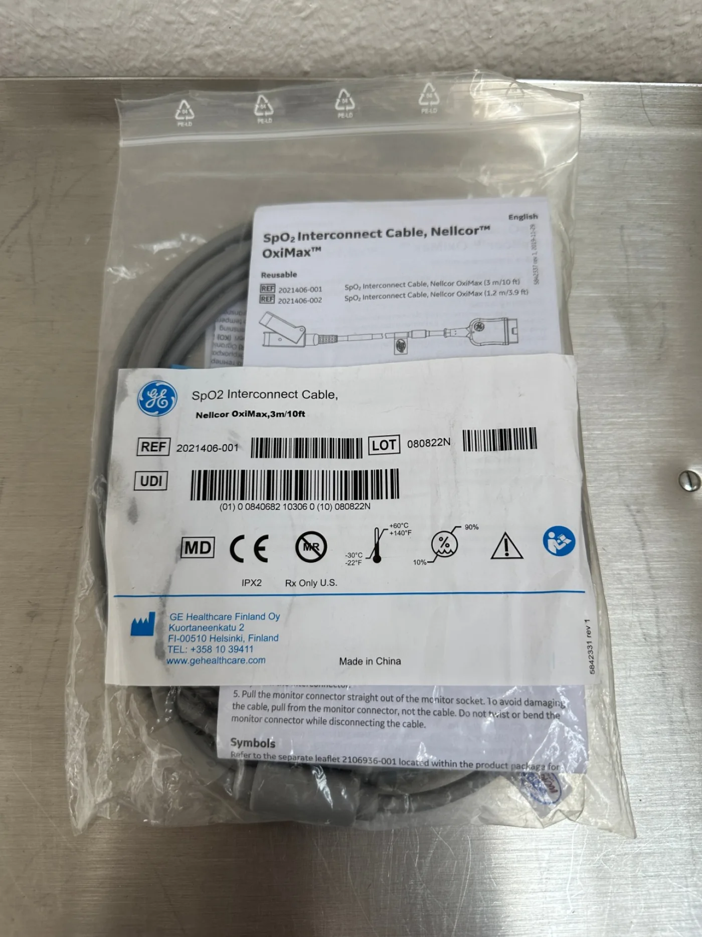 GE Healthcare Technologies 2021406-001 SPO2-Kabel - 2