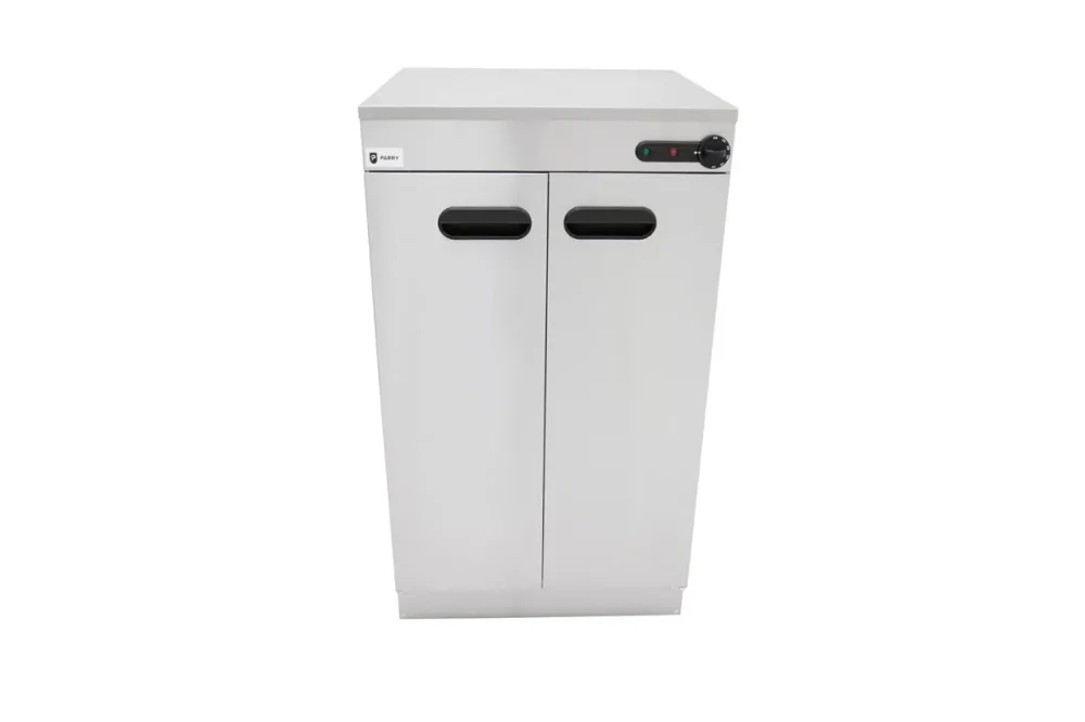 Parry Hot Hold 1863 electric tall plate warmer 4 shelves double door 240 x 10'' plate 650 - islandcatering