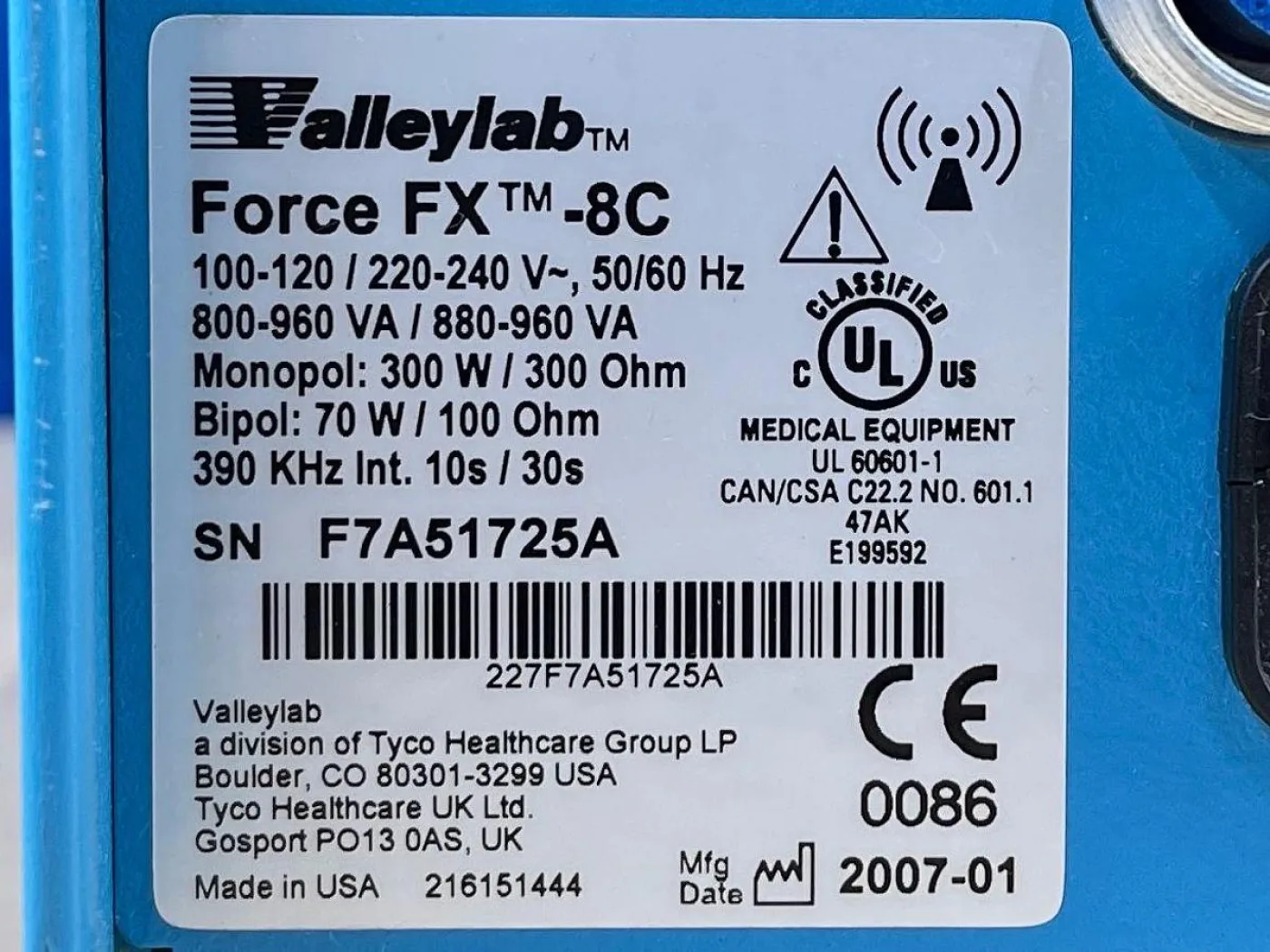 Valleylab Force FX-8C YOM 2007 - 7