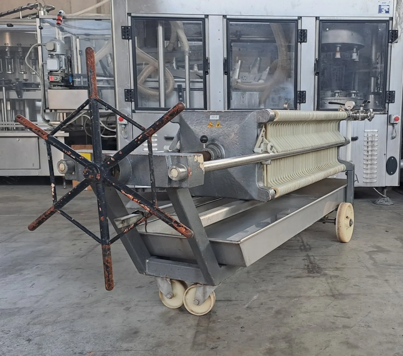PLATES FILTER 40X40, PAINTED FRAME, 76 PLATES IN PLASTIC MATERIAL, SECOND-HAND MACHINE - 5