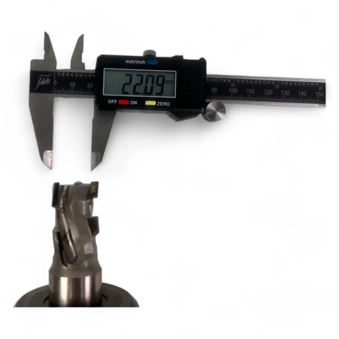 HSK 63 F Spannzangenfutter mit austauschbaren Spannzangen und DIA Fräser Ø 22 mm, L=34 mm, Z=3 - 3