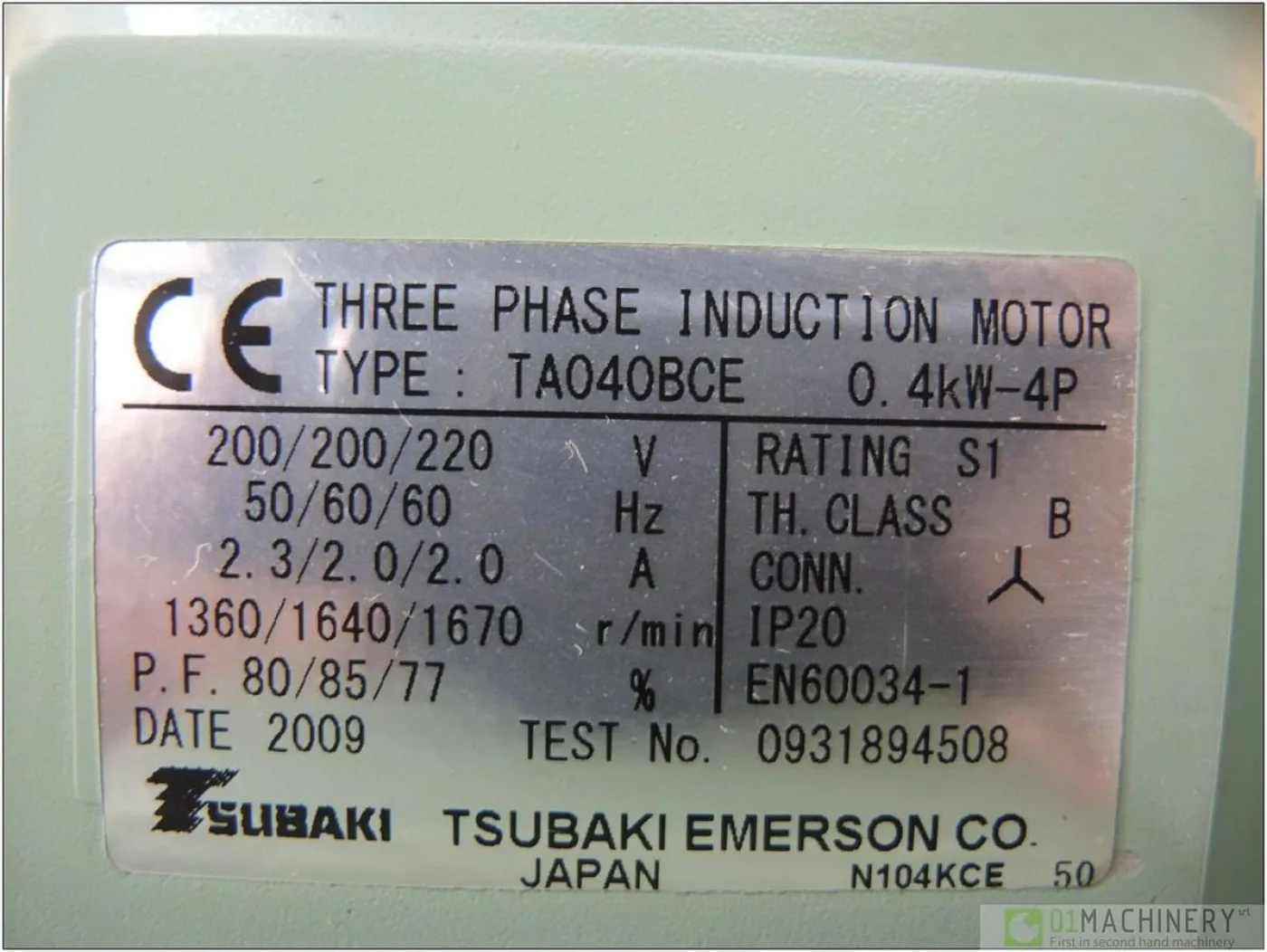2009 TSUBAKI GMTA040-24U20BNQ AI2547 - 6