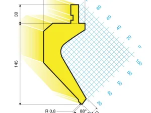 Abkantwerkzeug Oberwerkzeug 1030/A/88°/0,8