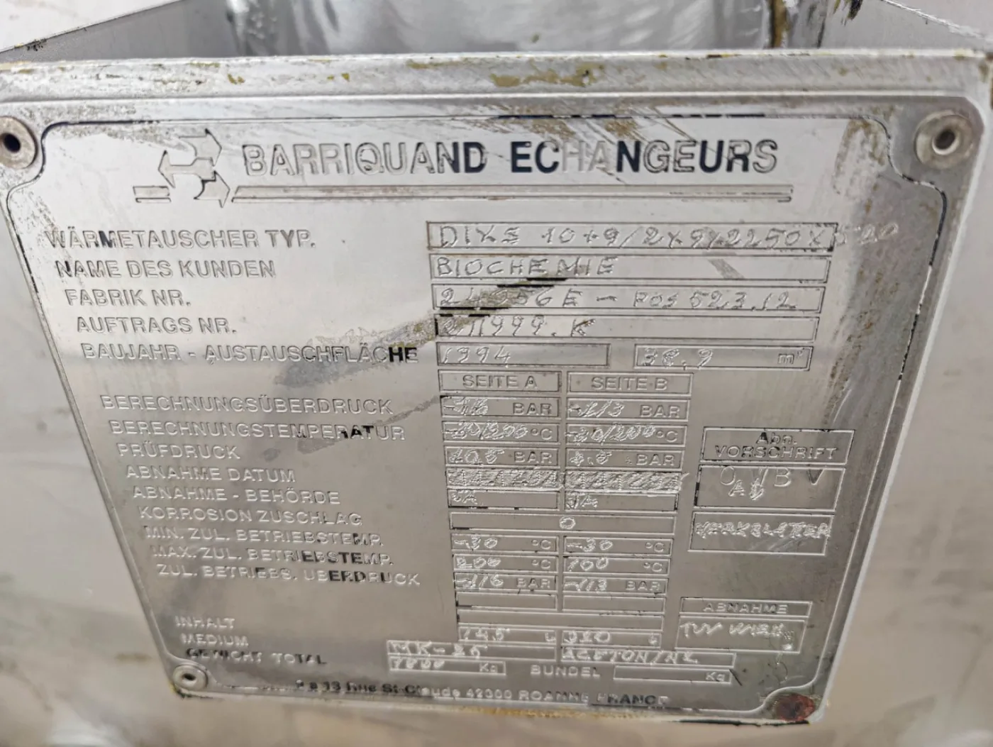Barriquand Platular DIXS condensor - Plate heat exchanger - 6
