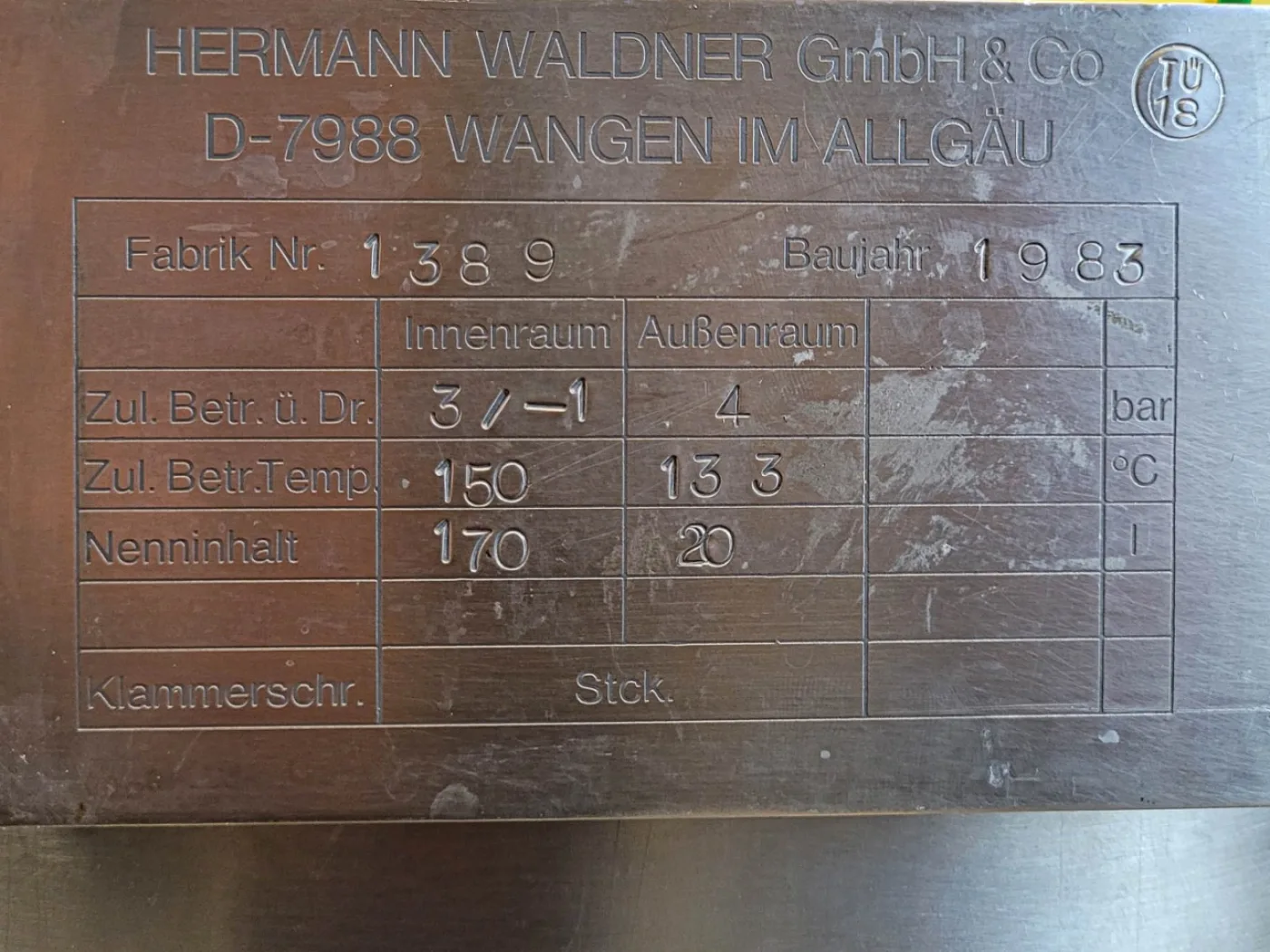 Hermann Waldner 170 l (Halar-coated) - Stainless Steel Reactor - 7