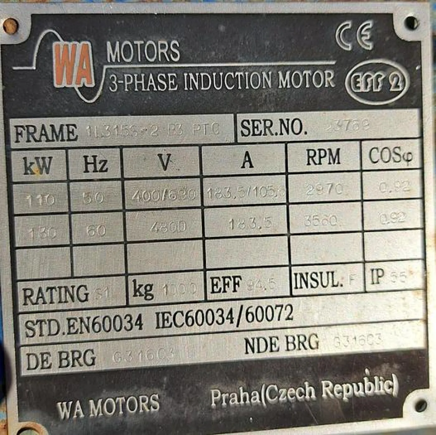 Ventilador WA MOTORS de 110 kw - 3
