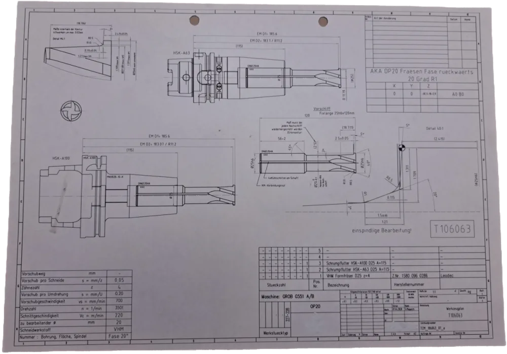 Komet / Leadec VHM Formfräser D25 z=4