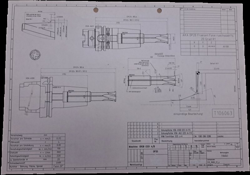 Komet / Leadec VHM Formfräser D25 z=4
