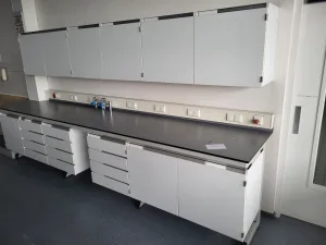 1982 - Used S+B Laboratory wall table (394 cm)